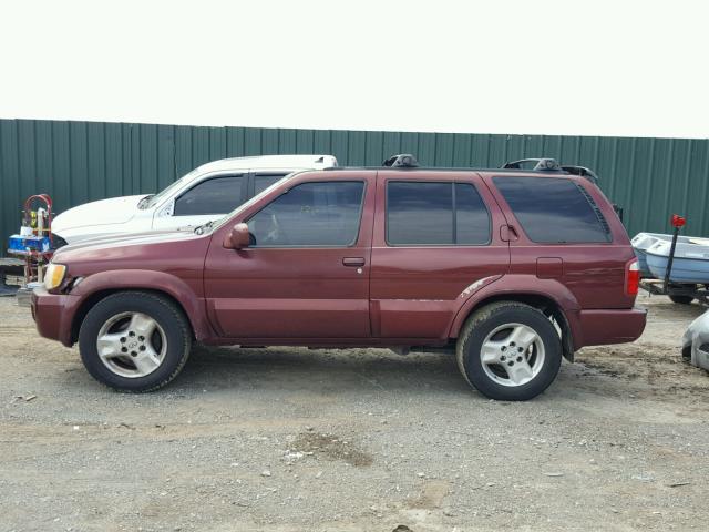 JNRDR07Y11W104028 - 2001 INFINITI QX4 MAROON photo 9