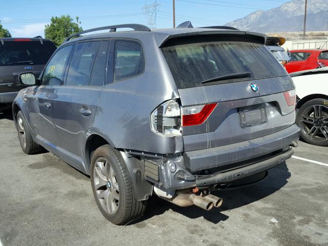 WBXPC9C44AWJ33662 - 2010 BMW X3 XDRIVE3 GRAY photo 3