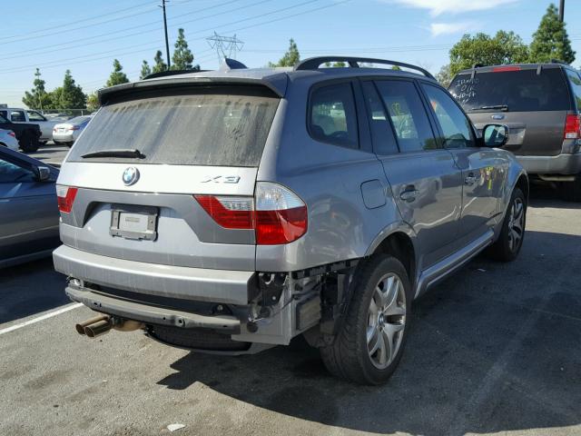 WBXPC9C44AWJ33662 - 2010 BMW X3 XDRIVE3 GRAY photo 4