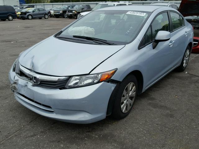 2HGFB2F5XCH572326 - 2012 HONDA CIVIC BLUE photo 2