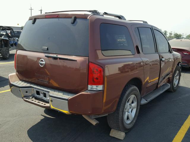 5N1AA08B34N708092 - 2004 NISSAN ARMADA SE BROWN photo 4