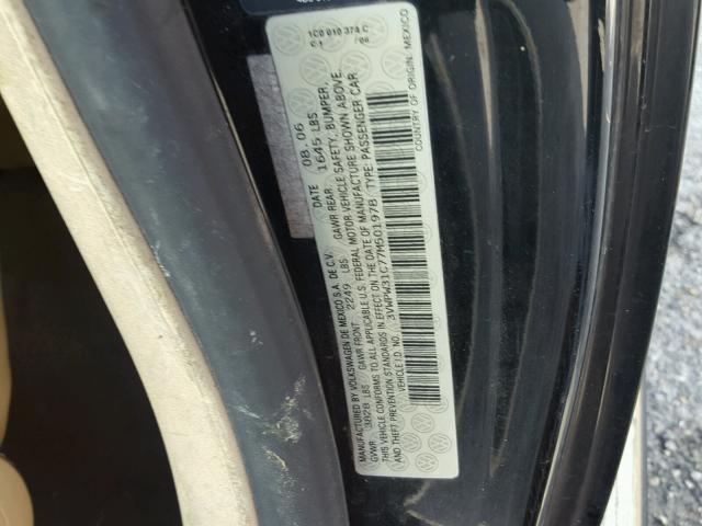 3VWPW31C77M501978 - 2007 VOLKSWAGEN NEW BEETLE შავი ფოტო 10