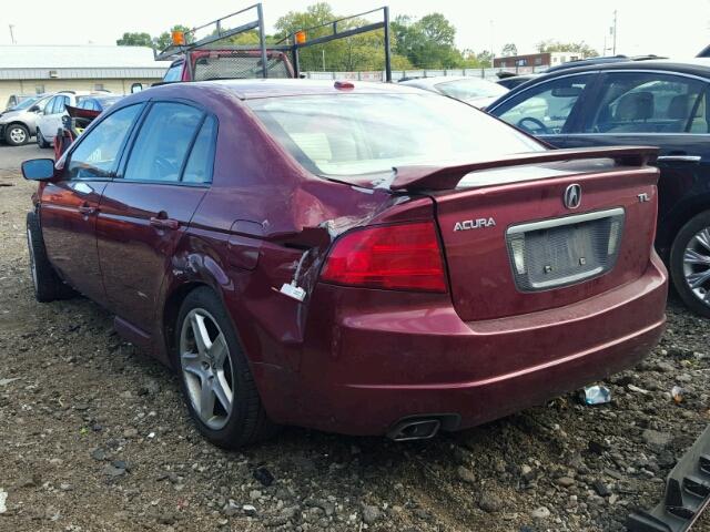 19UUA66216A010955 - 2006 ACURA 3.2TL BURGUNDY photo 3