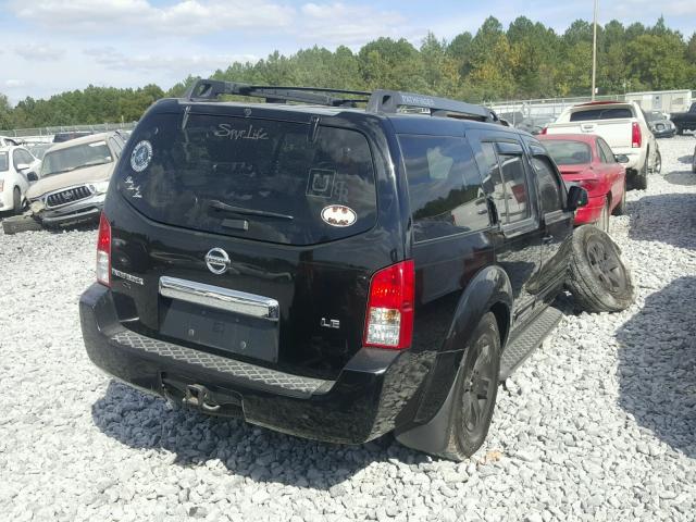 5N1AR18U06C618865 - 2006 NISSAN PATHFINDER BLACK photo 4