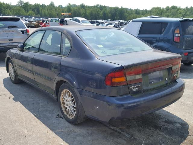 4S3BE625347211275 - 2004 SUBARU LEGACY L S BLUE photo 3