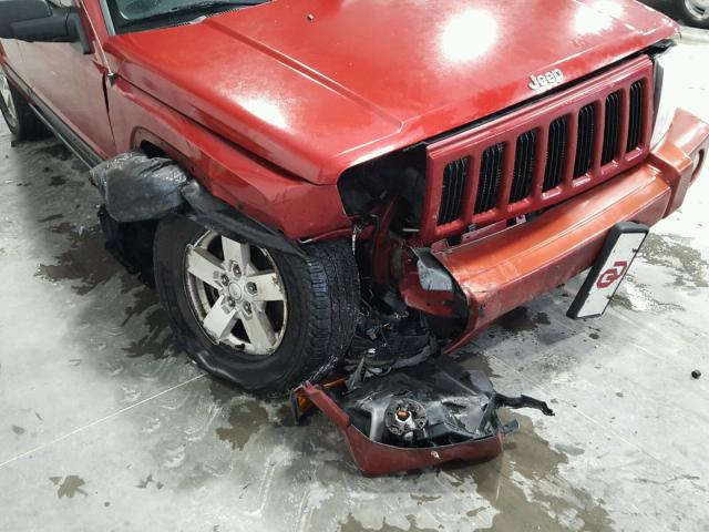 1J8HH48N36C230926 - 2006 JEEP COMMANDER Tünd qırmızı foto 9