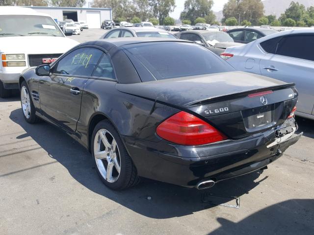 WDBSK75F13F015812 - 2003 MERCEDES-BENZ SL 500R BLACK photo 3