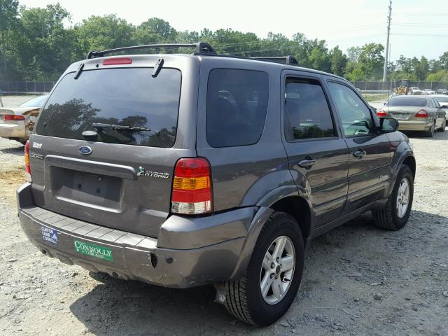 1FMCU96H46KD37329 - 2006 FORD ESCAPE HEV GRAY photo 4