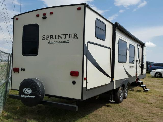 4YDT33B24J1530906 - 2018 KEYSTONE SPRINTER WHITE photo 4