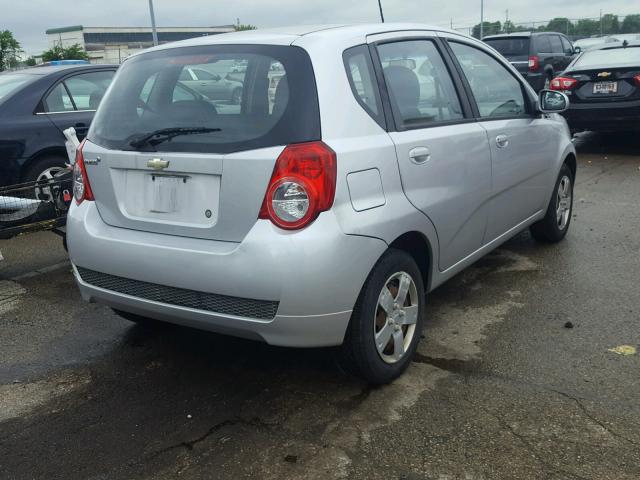 KL1TD6DE3BB228597 - 2011 CHEVROLET AVEO LS SILVER photo 4