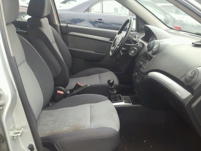 KL1TD6DE3BB228597 - 2011 CHEVROLET AVEO LS SILVER photo 5