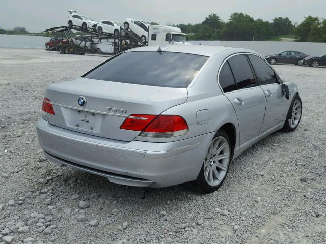 WBAHL83526DT06664 - 2006 BMW 750 I SILVER photo 4