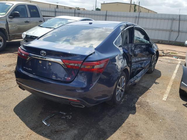 4T1BK1EB9GU204314 - 2016 TOYOTA AVALON XLE BLUE photo 4