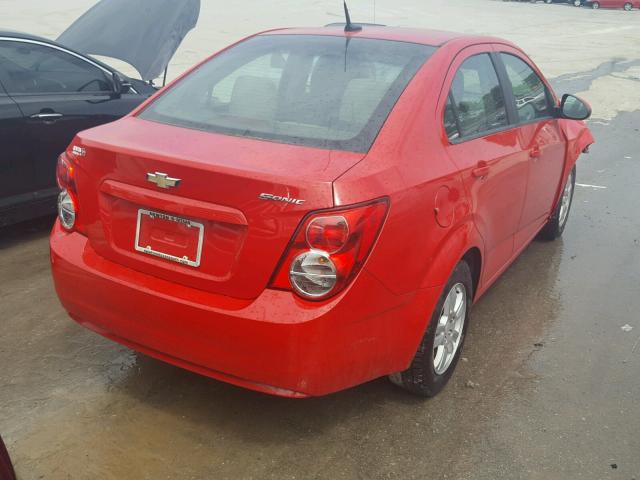 1G1JB5SH7C4202886 - 2012 CHEVROLET SONIC LS RED photo 4
