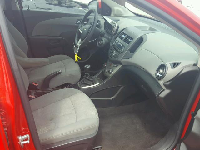1G1JB5SH7C4202886 - 2012 CHEVROLET SONIC LS RED photo 5