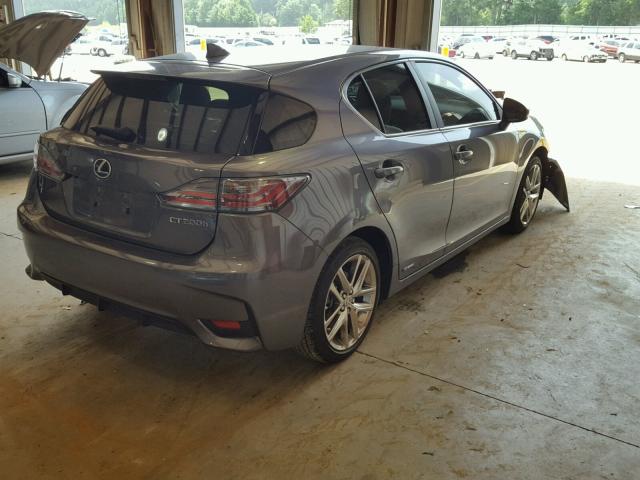 JTHKD5BH8H2296106 - 2017 LEXUS CT 200 GRAY photo 4