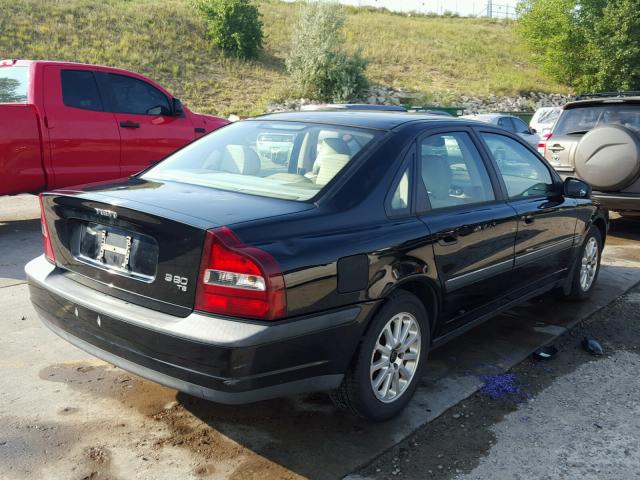 YV1TS90D911166764 - 2001 VOLVO S80 T6 BLACK photo 4