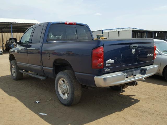 3D7KS28A08G193582 - 2008 DODGE RAM 2500 S BLUE photo 3
