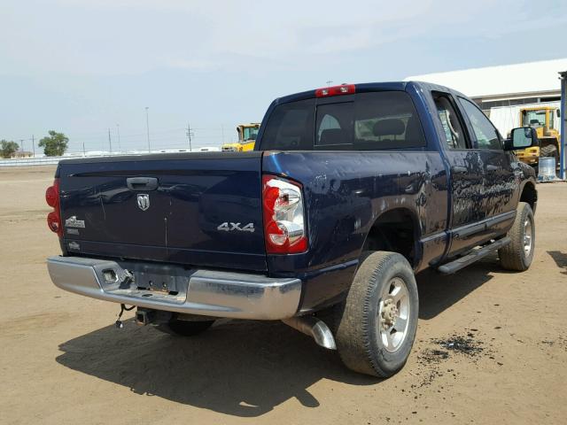 3D7KS28A08G193582 - 2008 DODGE RAM 2500 S BLUE photo 4