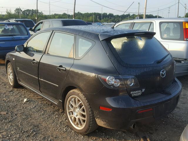 JM1BK344881879562 - 2008 MAZDA 3 HATCHBAC BLACK photo 3