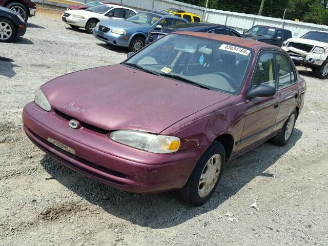 1Y1SK5281WZ403603 - 1998 CHEVROLET GEO PRIZM MAROON photo 2