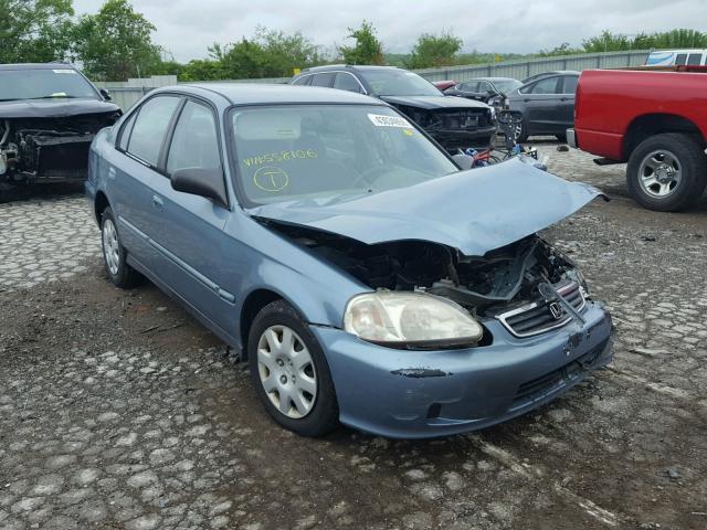 2HGEJ6610YH558106 - 2000 HONDA CIVIC BASE BLUE photo 1