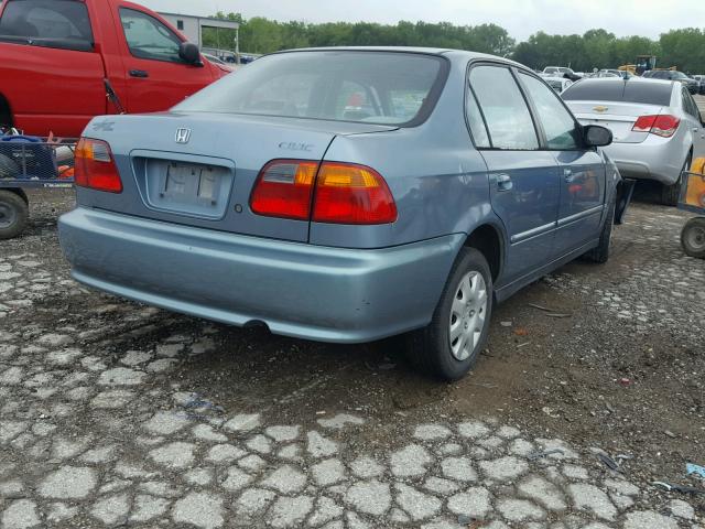 2HGEJ6610YH558106 - 2000 HONDA CIVIC BASE BLUE photo 4