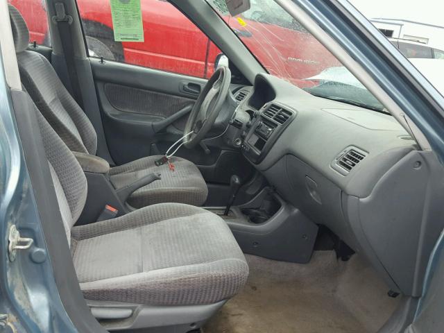 2HGEJ6610YH558106 - 2000 HONDA CIVIC BASE BLUE photo 5