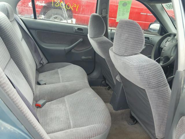 2HGEJ6610YH558106 - 2000 HONDA CIVIC BASE BLUE photo 6