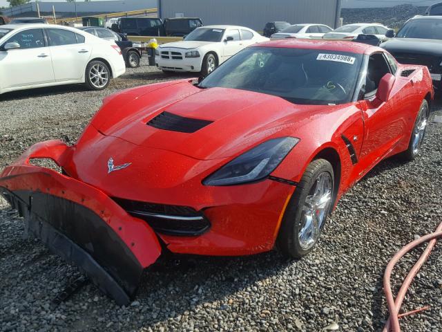 1G1YB2D75G5121046 - 2016 CHEVROLET CORVETTE S RED photo 2