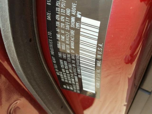 4S4WX9GD1B4401602 - 2011 SUBARU TRIBECA LI 栗色 照片 10