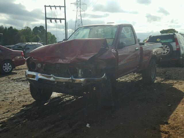 4TARN01P4RZ297332 - 1994 TOYOTA PICKUP 1/2 MAROON photo 2