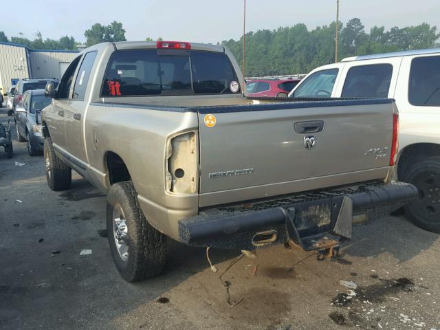 3D7KS28C95G725330 - 2005 DODGE RAM 2500 S GOLD photo 3