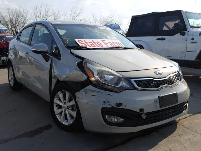 KNADN4A36C6069566 - 2012 KIA RIO EX SILVER photo 1