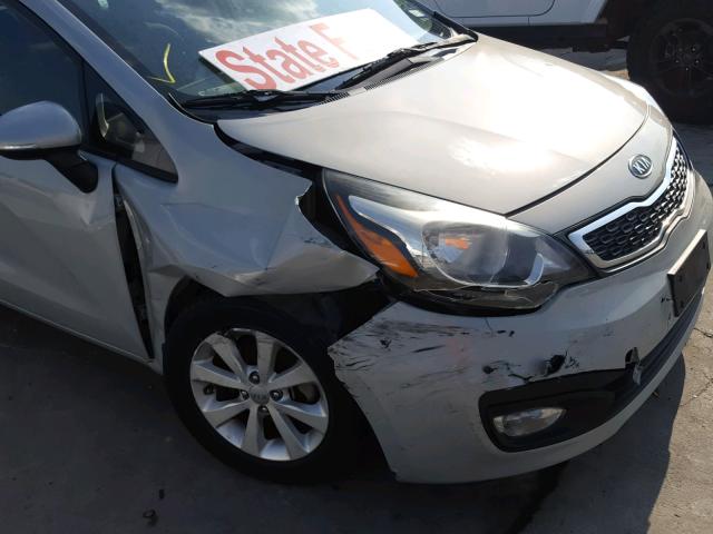 KNADN4A36C6069566 - 2012 KIA RIO EX SILVER photo 9