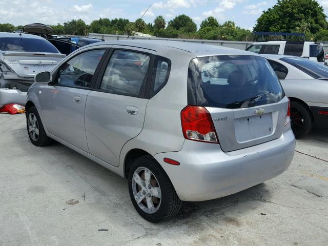 KL1TD66626B526120 - 2006 CHEVROLET AVEO BASE Արծաթագույն լուսանկար 3