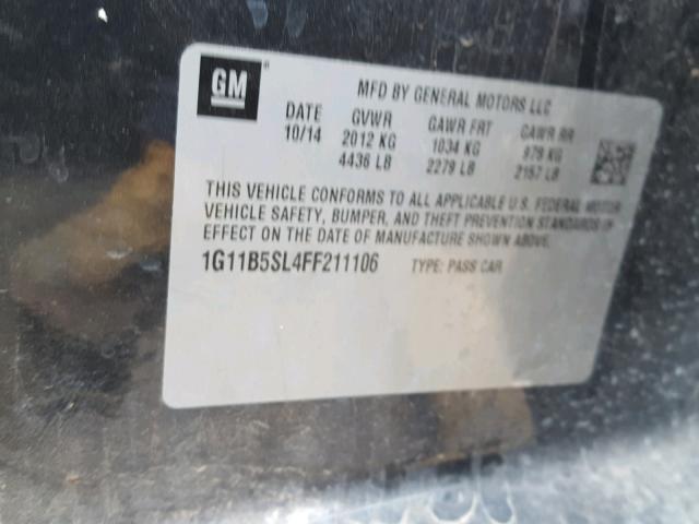 1G11B5SL4FF211106 - 2015 CHEVROLET MALIBU LS Qara foto 10