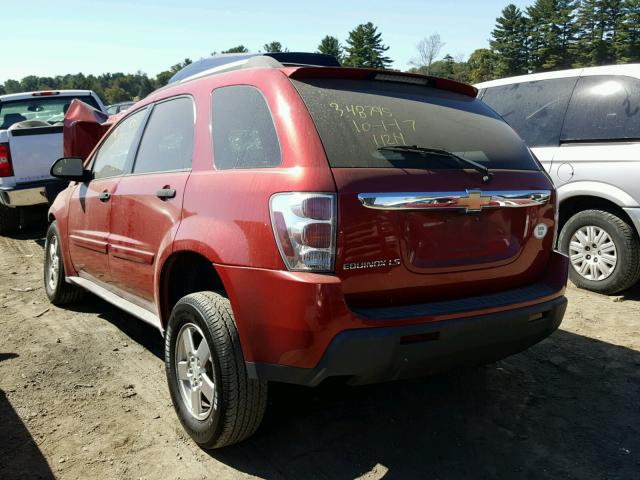 2CNDL13F356137345 - 2005 CHEVROLET EQUINOX LS RED photo 3