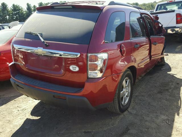 2CNDL13F356137345 - 2005 CHEVROLET EQUINOX LS RED photo 4