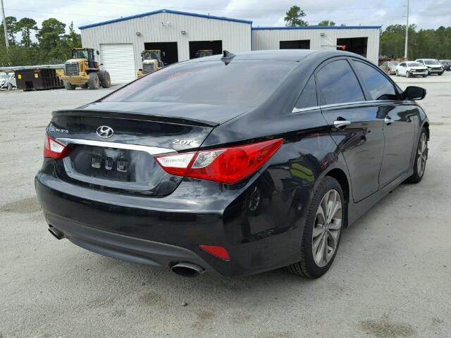 5NPEC4AB8EH866821 - 2014 HYUNDAI SONATA SE BLACK photo 4