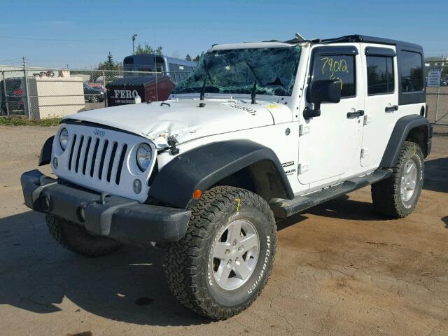 1C4BJWDGXFL533481 - 2015 JEEP WRANGLER U WHITE photo 2