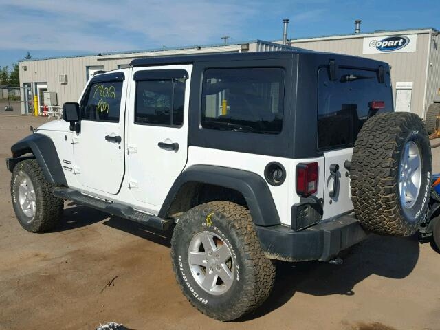 1C4BJWDGXFL533481 - 2015 JEEP WRANGLER U WHITE photo 3