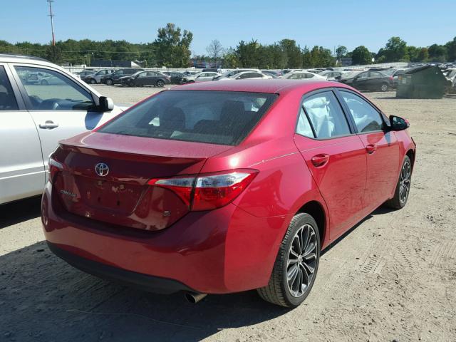 2T1BURHE4FC373266 - 2015 TOYOTA COROLLA L RED photo 4