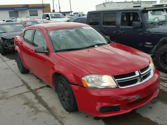 1C3CDZAB3EN146042 - 2014 DODGE AVENGER SE RED photo 1