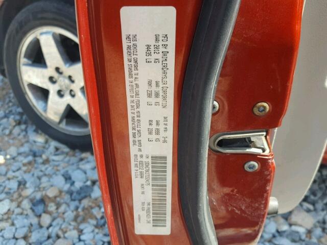 1B3HE78K27D524175 - 2007 DODGE CALIBER R/ ORANGE photo 10