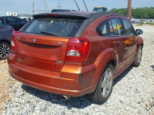 1B3HE78K27D524175 - 2007 DODGE CALIBER R/ ORANGE photo 4