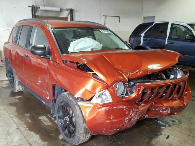 1J8FF47W88D572361 - 2008 JEEP COMPASS SP ORANGE photo 1