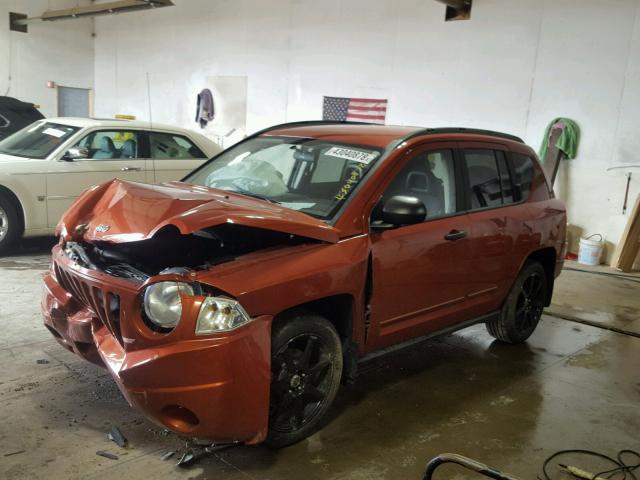 1J8FF47W88D572361 - 2008 JEEP COMPASS SP ORANGE photo 2