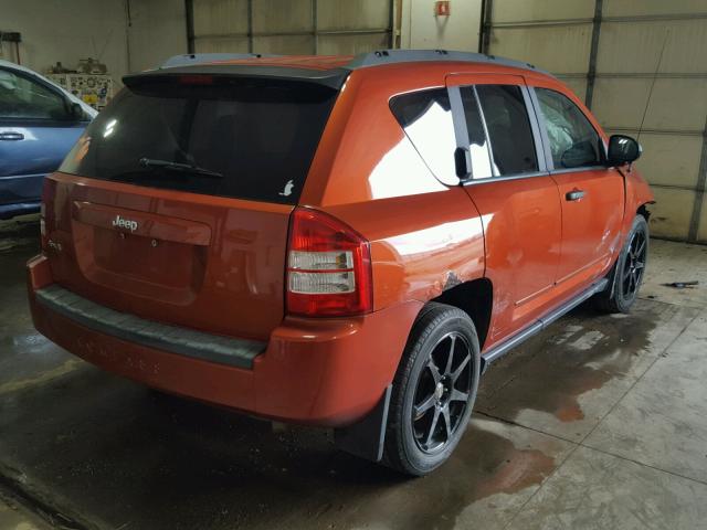 1J8FF47W88D572361 - 2008 JEEP COMPASS SP ORANGE photo 4