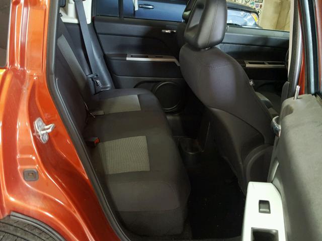 1J8FF47W88D572361 - 2008 JEEP COMPASS SP ORANGE photo 6